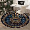 Sacred Mandala Design Round Carpet Chair Cushion Round Entryway Rug, Soft Round Rugs for Living Room, Bedroom, Circle Carpet Decor Gifts
