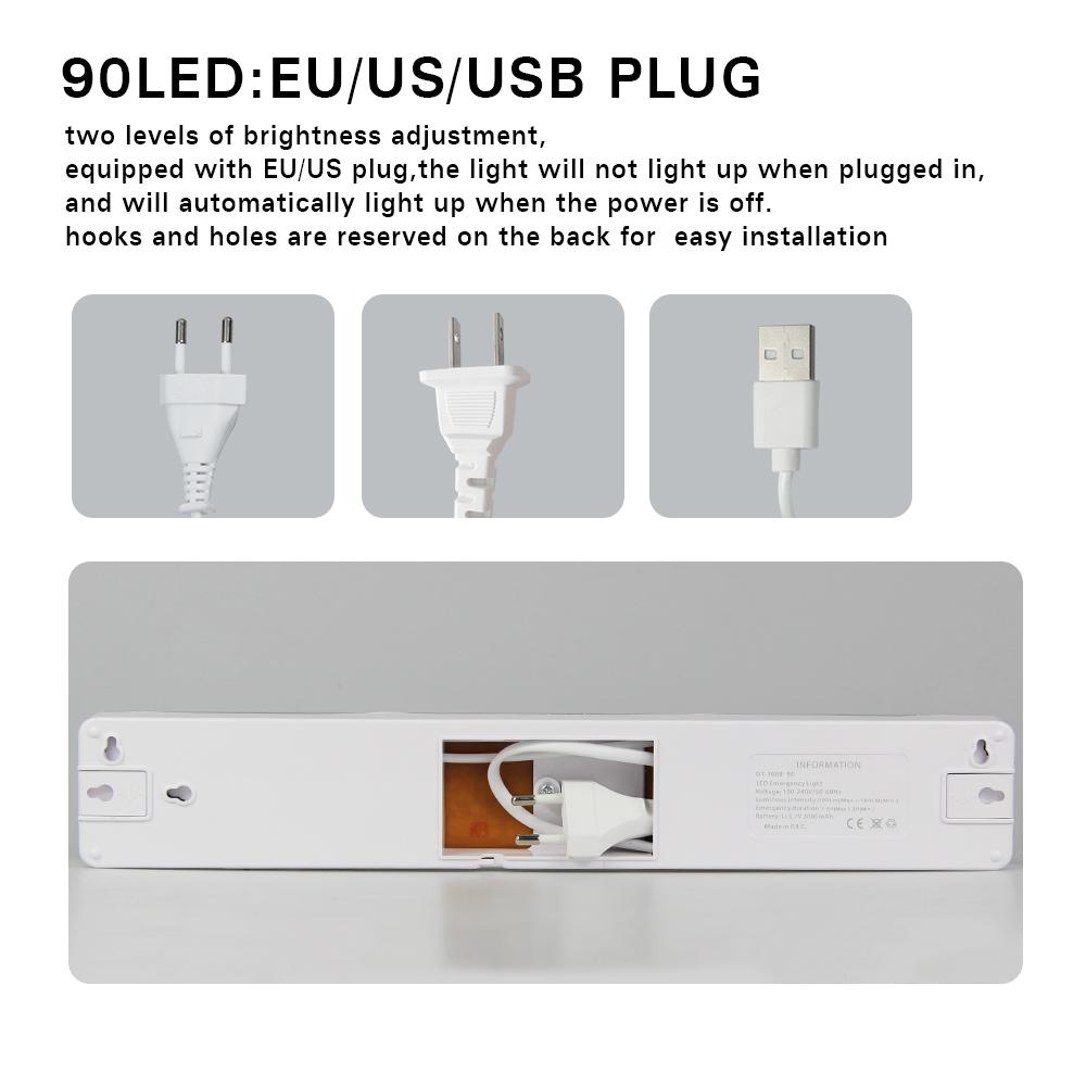 30 90 LED Emergency Light Handheld Firefighting Lamp Wall Mount Emergency Evacuation Light Night Hangable Camping Lantern