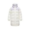 Windproof Waterproof Oil Stain Resistant Simple Fashion Letter Hooded Puffer Jacket Unisex Outerwear Cotton-Candy-White L424U184-0074