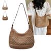 Straw Tote Bag Large Capacity Handmade Woven Rattan Summer Beach Shoulder Bag for Women Travel Casual Crossbody Underarm 2026