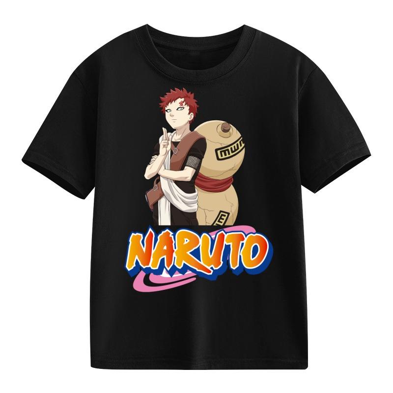 Maglietta Naruto Bambini Uzumaki Uchiha Sasuke Hatake Kakashi Stampa Personaggio Anime Cotone Manica Corta Ragazzi Ragazze Top Rotondi Larghi