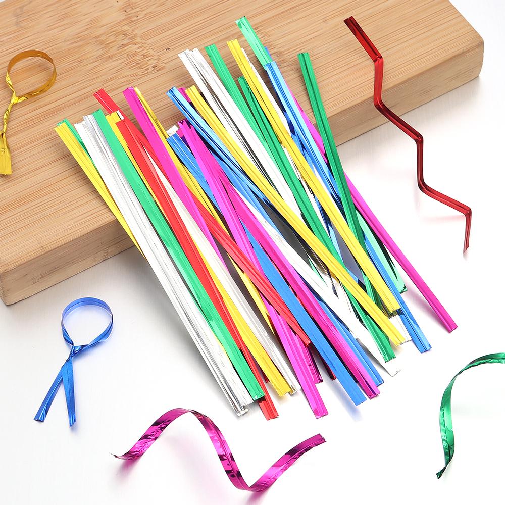 760Pcs Plastic Iron Twist Tie Colorful Multi-Size Wire Sealing Binding Wire for Candy Lollipop Cookies Food Gift Party Packaging