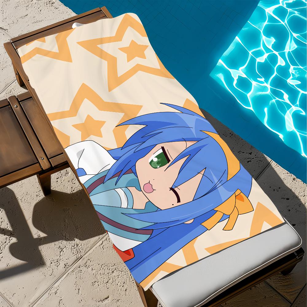 

Anime Lucky Star Kawaii Cartoon Towel soft Beach Towels Trip swim Pool bathing Towel Gym Spa home Decor Gift Holiday Vacation W40*H60(CM)