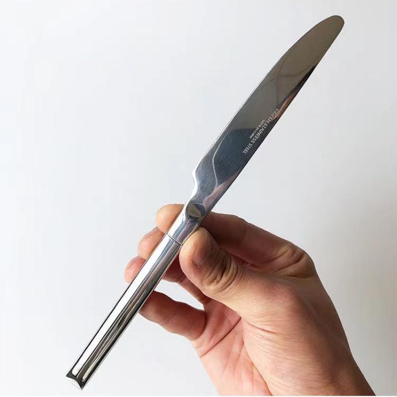 Western food knives, forks and spoons set Excellent stainless steel three-piece set Household steak tableware knives and forks ins