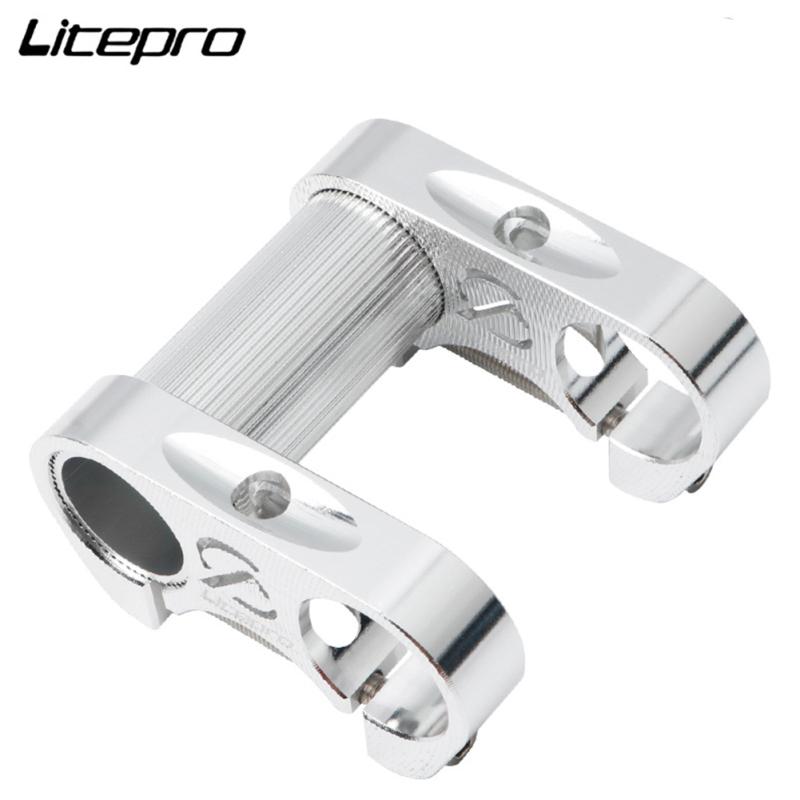 

S95 Bicycle Double Stem Riser 412 Hollow Handlebar Stem For Folding Sp8 Handlebar Stem Silver