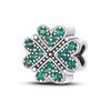 Four Leaf Clover Charms Fit Original Pantaro Bracelet For Woman DIY Zircon Making 925 Sterling copper  Green Series Beads Gifts