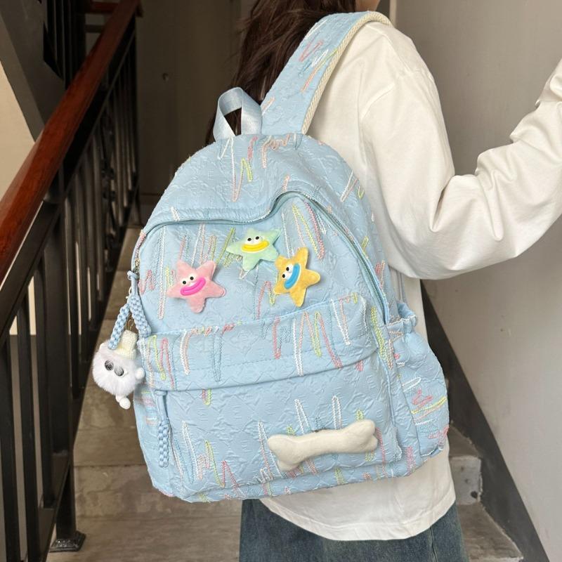 Cute Sweet Schoolbag High School Girl High Value Backpack Female Junior High School College Student Computer Travel Backpack