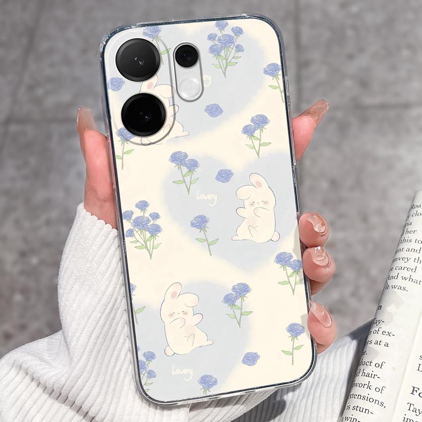 For Vivo V60 V50 V40 Lite V40e V30e V20 Pro SE Phone Case Beautiful Mountain Range Patterns Transparent TPU Anti Slip Soft Back Covers For Vivo Casing