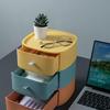 Desktop Storage Box Drawers Collapsible Large Capacity PP Stackable Desktop Storage Boxes for Bathroom