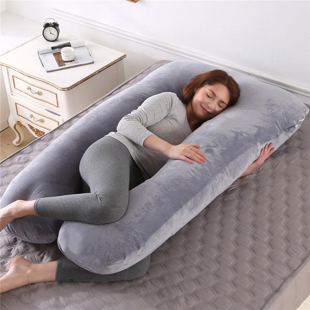 Bed Linings U-Shaped Pillow For Pregnant Women Is Suitable For Lying On The Side Removable And Washable Siesta Cushio Waist Body