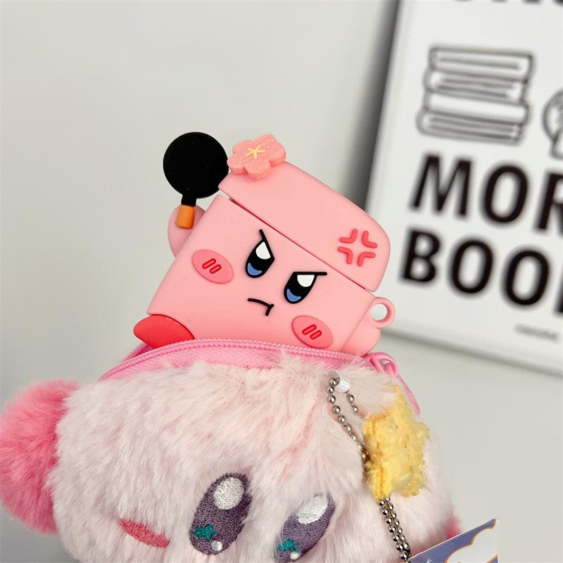 Angry Star Kirby AirPods Pro1/1/1 Generation for Apple Bluetooth Wireless Headset Cover Silicone Soft Case
