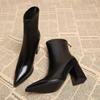 Pointed Toe Women Ankle Boots 2026 New Autumn Elegant Outdoor High Heels Shoes Women Fashion Zippers Designer Short Boots Ladies