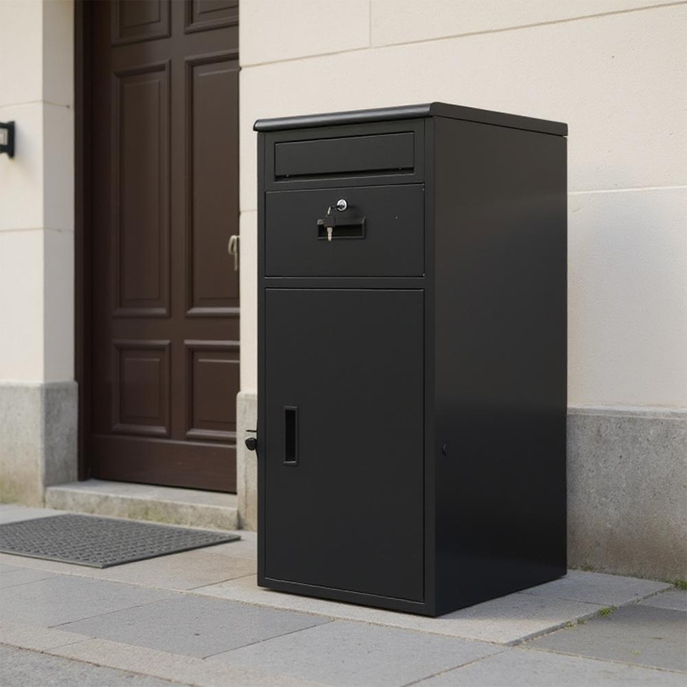 Anti-Theft Parcel Drop Boxes with Lock Outdoor Package Delivery Rustproof Package Drop Container for Secure Package Deliveries