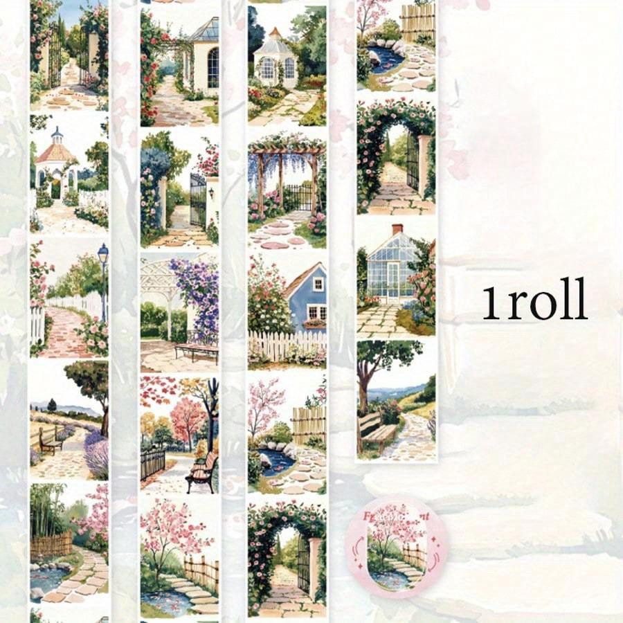 

1 рулон ленты, серия «Свободный момент», лента с красивой романтической пейзажной тематикой, материалы для скрапбукинга, аксессуары для блокнота