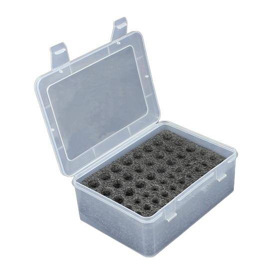 Pudełko do przechowywania baterii 54 przegródki Organizer na baterie z półprzezroczystą pokrywką Uchwyt na baterie z wyściółką gąbkową na baterie AA i AAA Domowe biuro szuflada