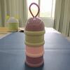 Milk Powder Packing Box Portable 3-Layer Snack Container Food-Grade Plastic Lightweight