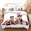 Roztomilý pes Luxusní ložní souprava 3D tisk Pro dospělé Dítě Twin Single Queen King Full Size Ložnice Zvíře Kreslený Set povlaku na přikrývku