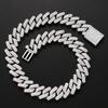 European-American Bestseller: 20mm Three-Row Zircon Cuban Chain, Real Gold Plated, Full Diamond Hip Hop Necklace