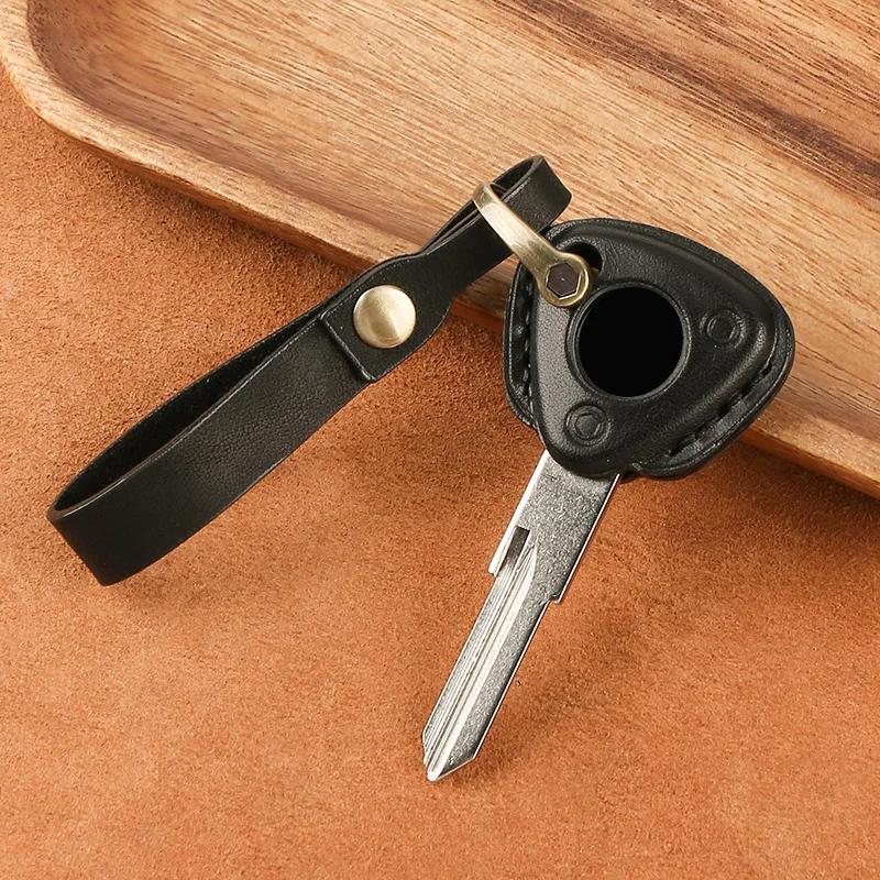 Styling Mouldings Leather For Peugeot Django 150 SF4 Motorcycle Key Case Cover Protection Fob Bag Holder Housing Keychain Access