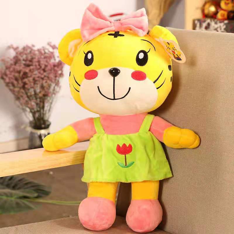 Plüschtiger-Spielzeug mit weichem Kurzflorstoff für Baby und Kinder Geschenk