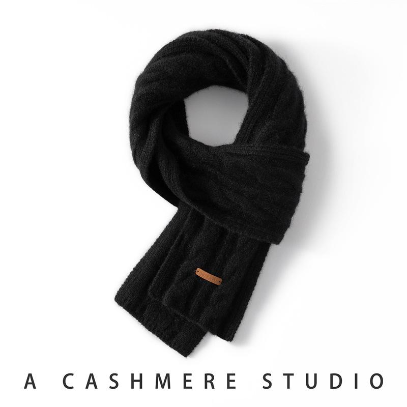 Women s 100% Cashmere Scarf - Autumn Winter Cable Knit Neck Gaiter