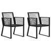 Day and Night - Day and Night Garden Chairs 2 Units Black PVC Rattan