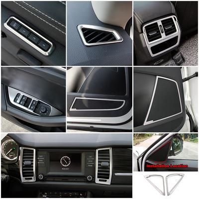 Pre Skoda Kodiaq 2016- Interiér auta Lišta Diel Oprava Kryt rámu Obloženie Príslušenstvo Dekorácia Upraviť Matná Strieborná