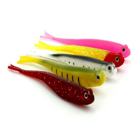 10 Teile/los Mehrfarbige Weiche Kunststoff 3D Augen Köder 13 cm Angeln Köder Tackle Werkzeuge