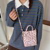 Trendy Autumn Winter Brown Leopard Print Small Buet Bag Women's New 2026 Handheld Crossbody Phone Bag Soft Canvas Daily Use