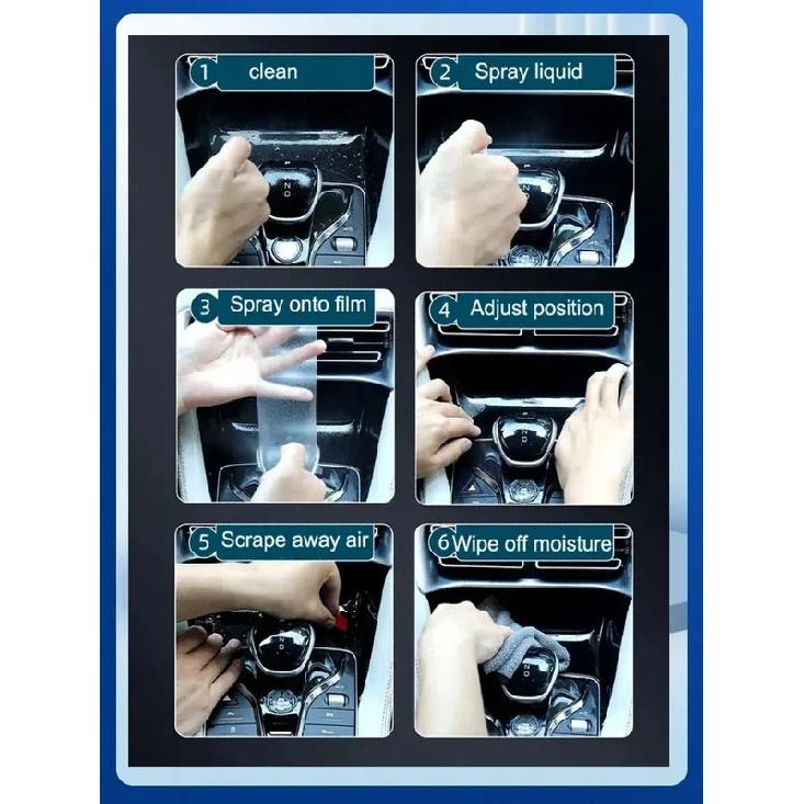 TPU for Toyota Corolla - Transparent Protective Film Car Interior Stickers Central Control Gear Air Door Dashboard Panel