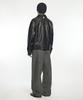 NOMANUAL Line Leather Jacket - Black