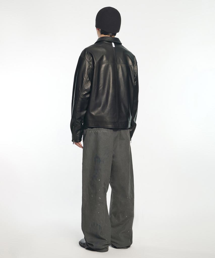 NOMANUAL Line Leather Jacket - Black