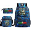Tongtongsahur cartoon primary school students backpack three-piece set abstract foreign Shanhaijing children's schoolbag L