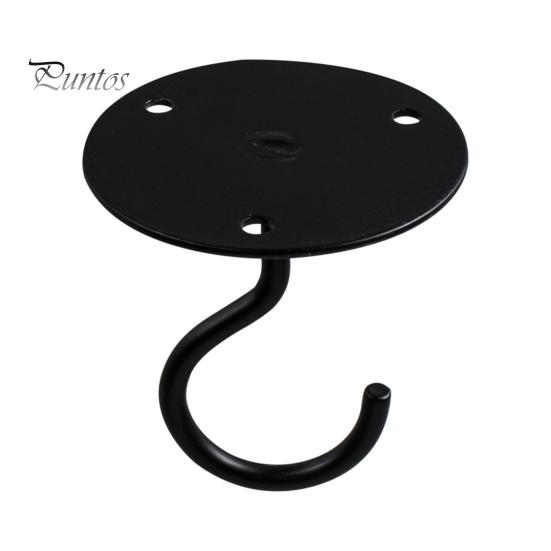 1 Set Convenient Anti Rust 3 Colors Wall Mount Hook Flower Basket Ceiling Wrought Iron Hook for Household