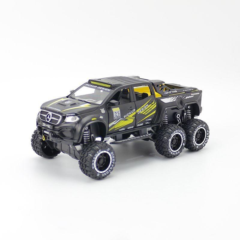 Model Car Mercedes Benz Pickup Alloy Toy Car With Acousto Optic Design For Kids