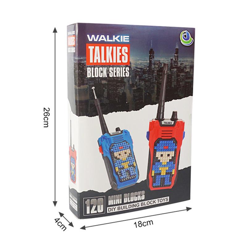Interaktywna komunikacja zabawka DIY klocki dla dzieci walkie-talkie Puzzle zagraj w zabawkę domową