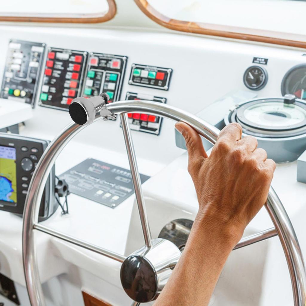 Ergonomic Grip Marine Accessories- Marine Steering Wheel Ball, Labor Saving Control Ball Steering Wheel