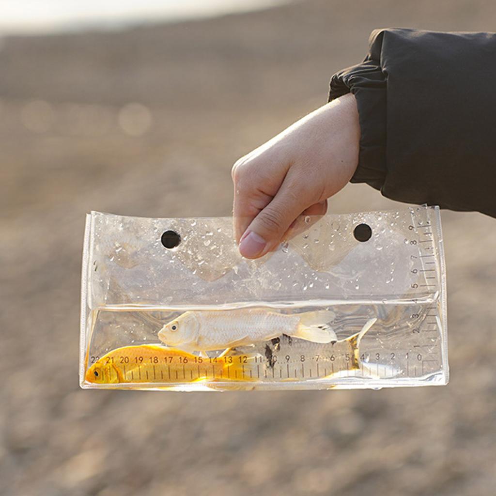 Outdoor Lure Fishing Bag Live Fish Observation Bag Clear Fish Weigh Bag Container for Storing and Transporting