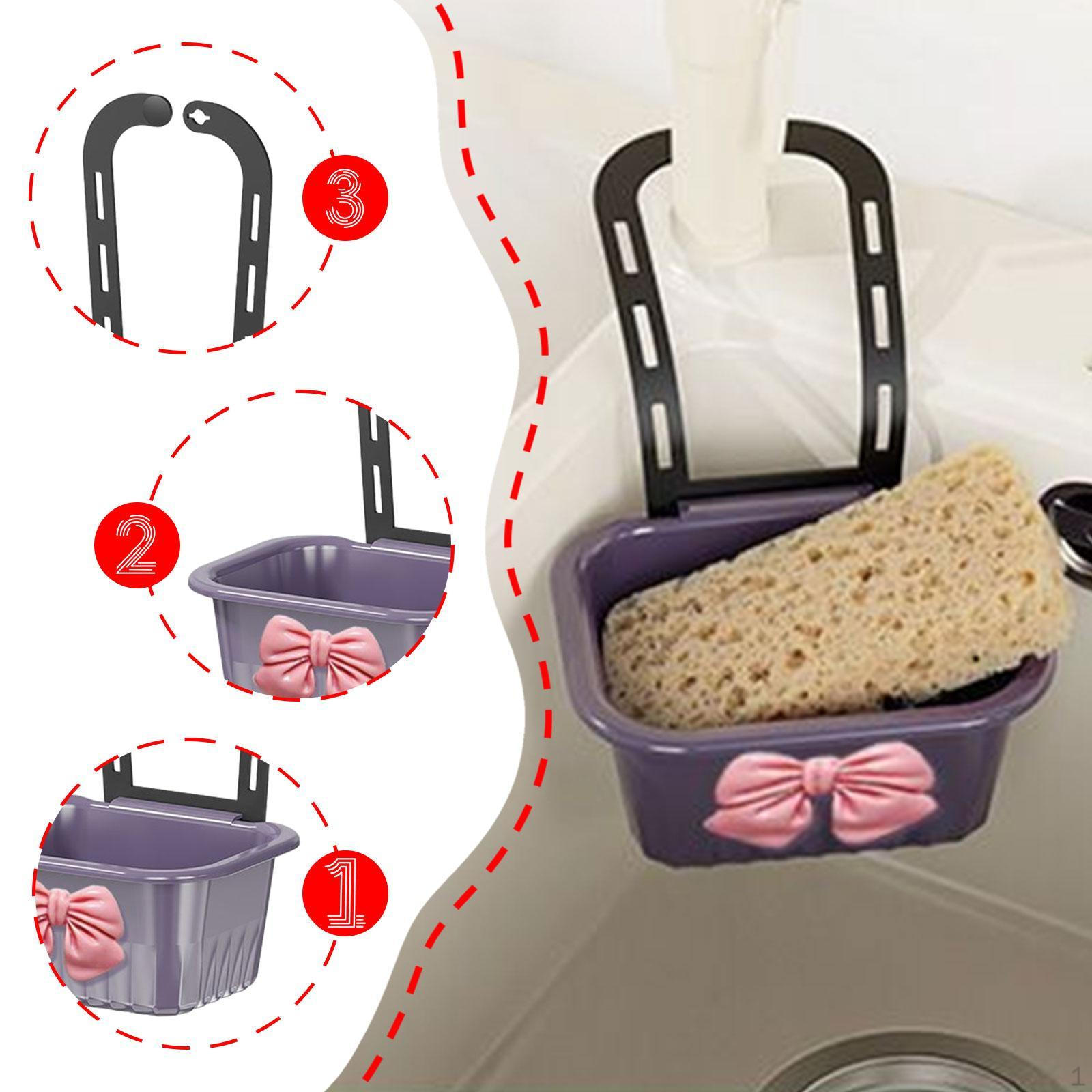 

Sink Strainer Basket Kitchen Drain Shelf Hanging for Bathroom Фіолетовий