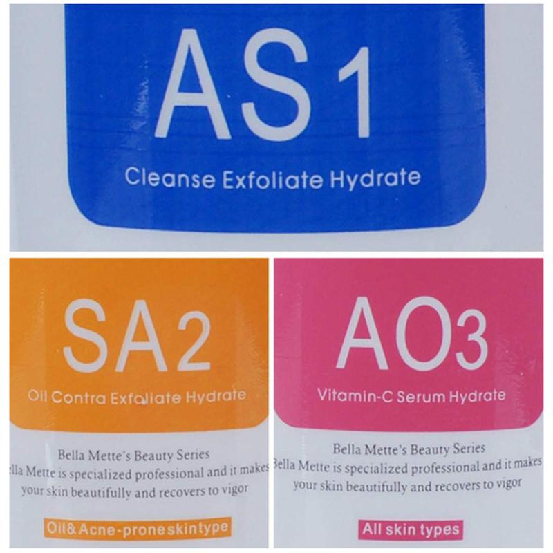 3pcs/Lot 1200ML AS1 SA2 AO3 Hydra Liquid Face Serum Facial Aqua Peel Solution For Hydrafacial Machine Deep Cleaning SkinCare