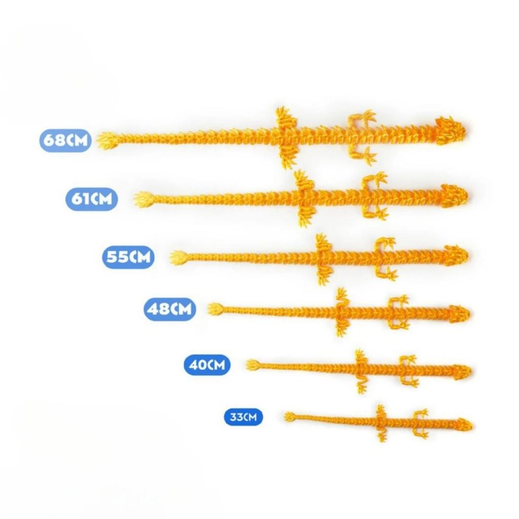 3D Printed Dragon Rotatable Articulated Dragons Western Style Crystal Dragon Home Office Desktop CraftS Ornament Creative Gifts