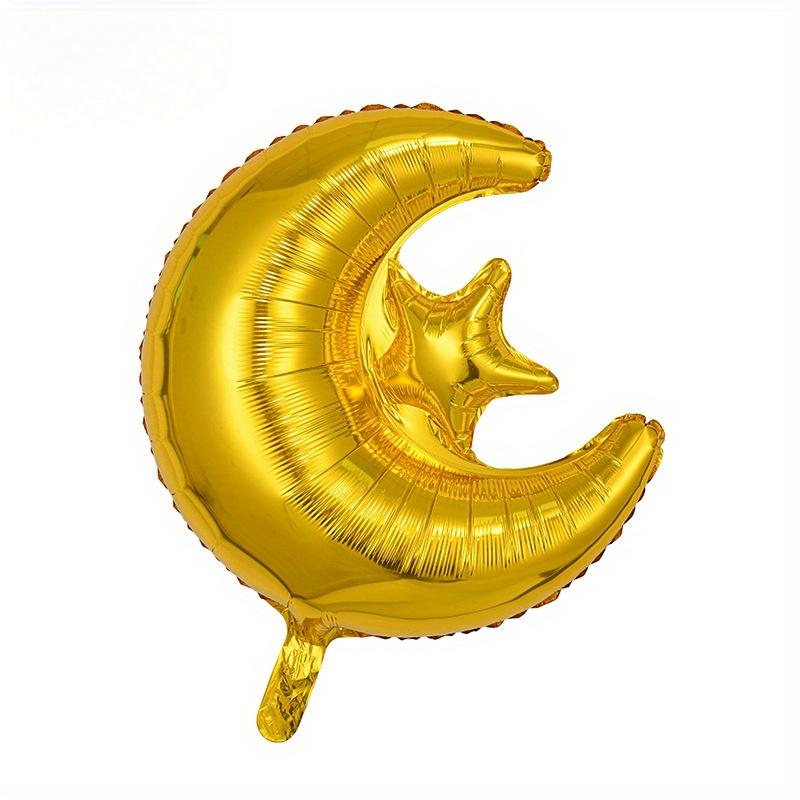 4pcs 22 inch Star Moon Integrated  Party Balloon,Designed for Ramadan Decoration,Decorated with Connected Star Moon Balloons