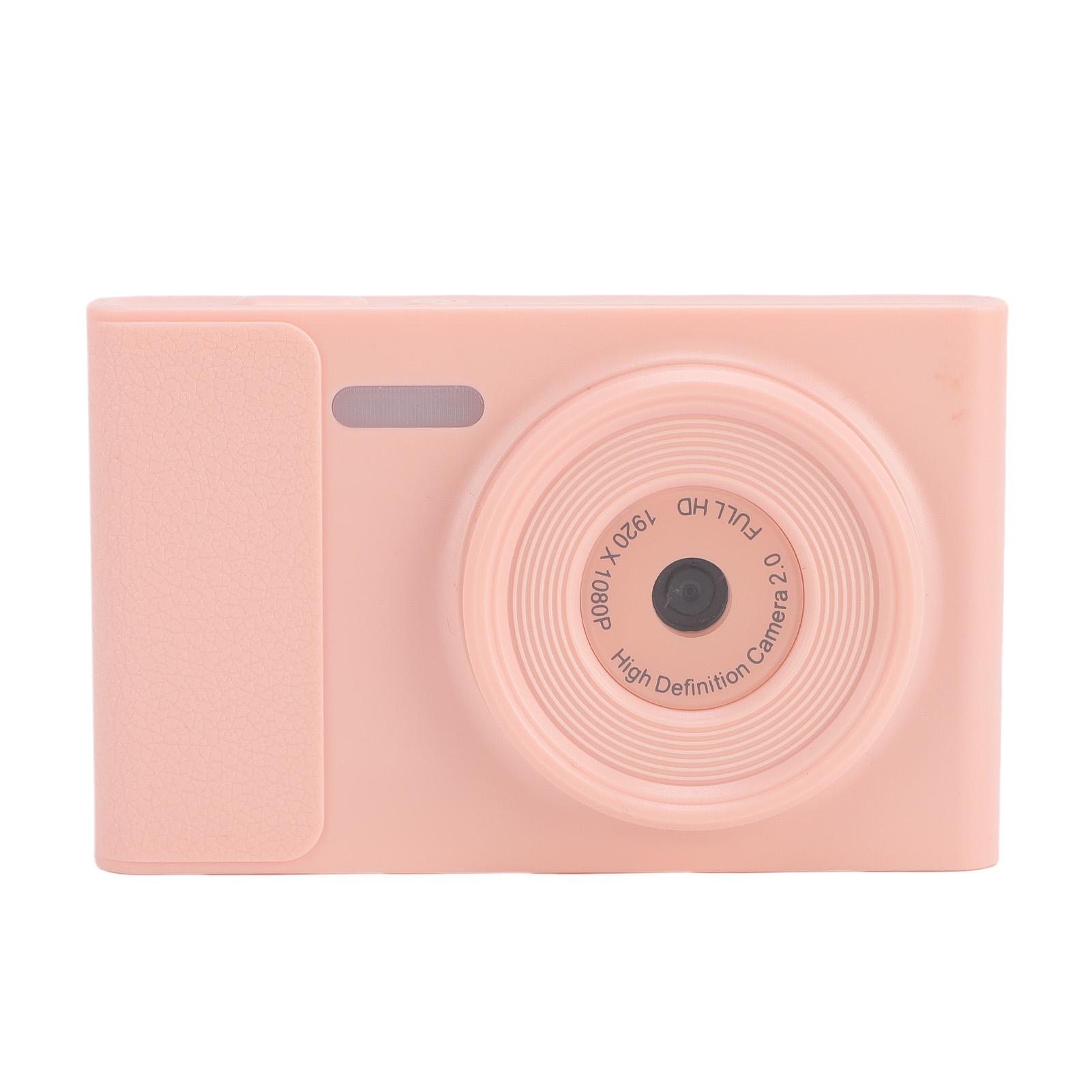 

1080P Digital Camera 48MP Vlog Camera with Front and Rear Dual Lens Travel Video Camera for Photography Pink Pink рожевий