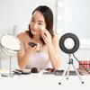 9CM/3.5IN Ring Light for Laptop 3Colored Circle Lamp with Desktop Tripod 3200K6000K 10 Adjustable