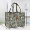 New Style Nylon Printing Thickened Large Capacity Handbag, Work Portable Zipper Semi-closed Lunch Box Storage Bag, Bento Bag