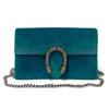 Used Dionysus Super Mini Bag 9539 476432 K4DNN 4471 7921 Tiger Head Crystal Velvet Turquoise Women's from Japan