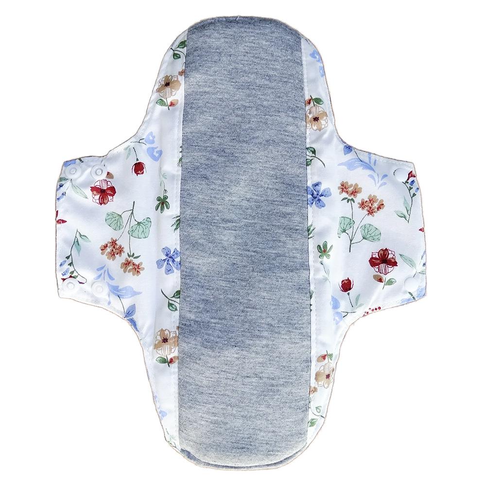 28cm Graphene Cotton Washable Menstrual Pad with One-Way Moisture Wicking and Leak-Proof Technology.