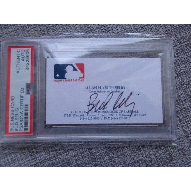 Used Rare Valuable Bud Selig Autograph Authenticated Former MLB Commissioner