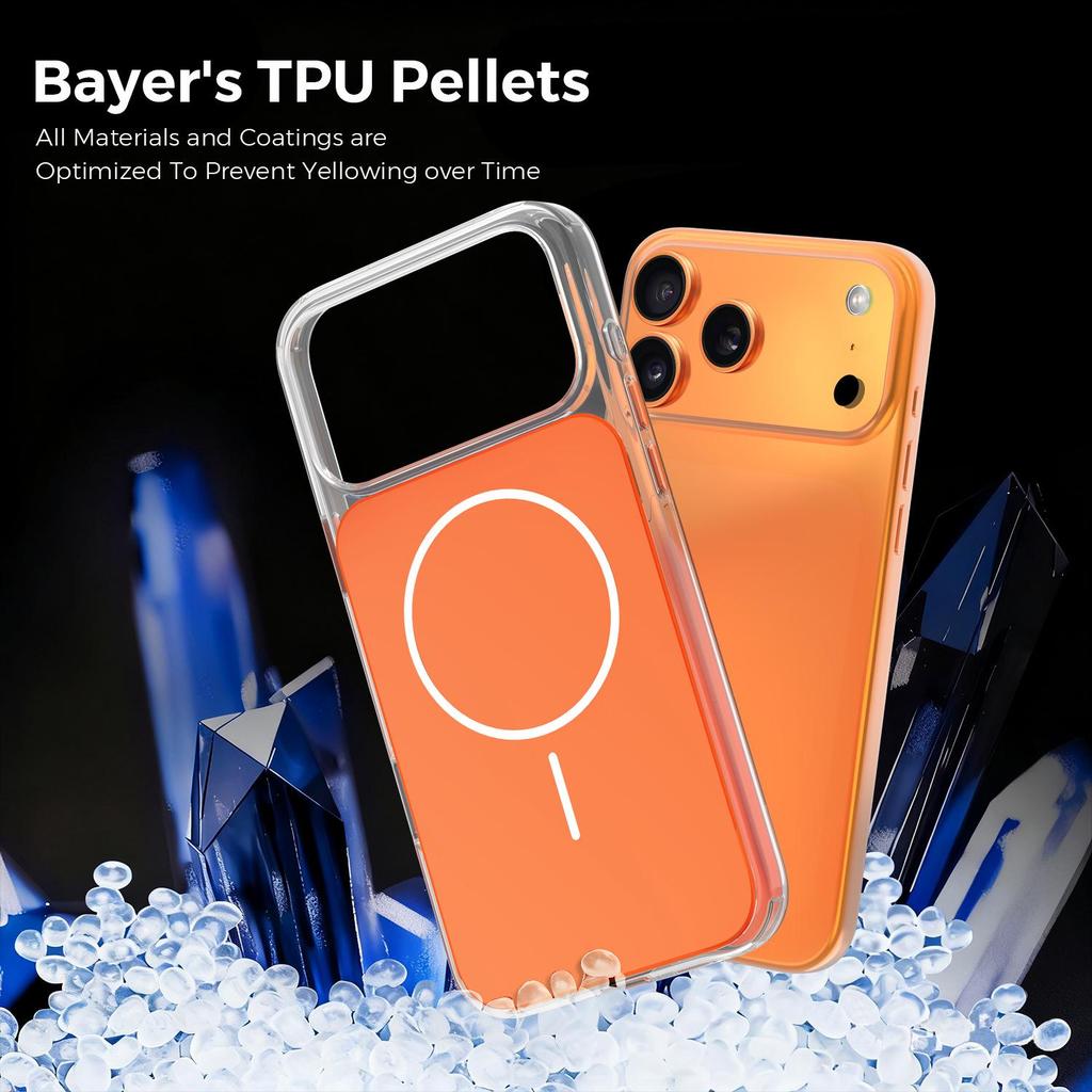 iPhone 17 Pro Max Transparent Frosted Magnetic Charging Protective Case - Creative & Personalized Design
