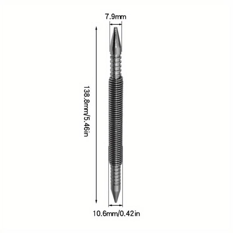 1pc Spring Tool Hammerless Nail Set Center Holes Punch Spring Loaded Marking Metal Woodwork Drill Bit Door Pin Removal Tool
